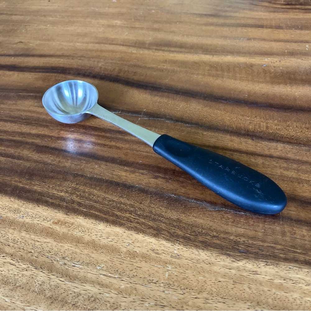 Starbucks Stainless Steel Coffee Scoop with Black Handle
